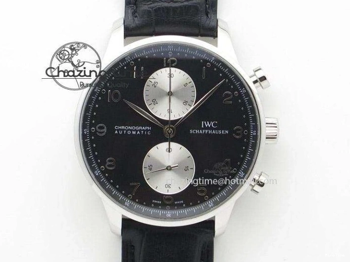 MIROTIME 0203 Portuguese Real PR IW500106 ZF 1:1 Best Edition Grey Dial On Black Leather Strap A52010 V Versatile 7306